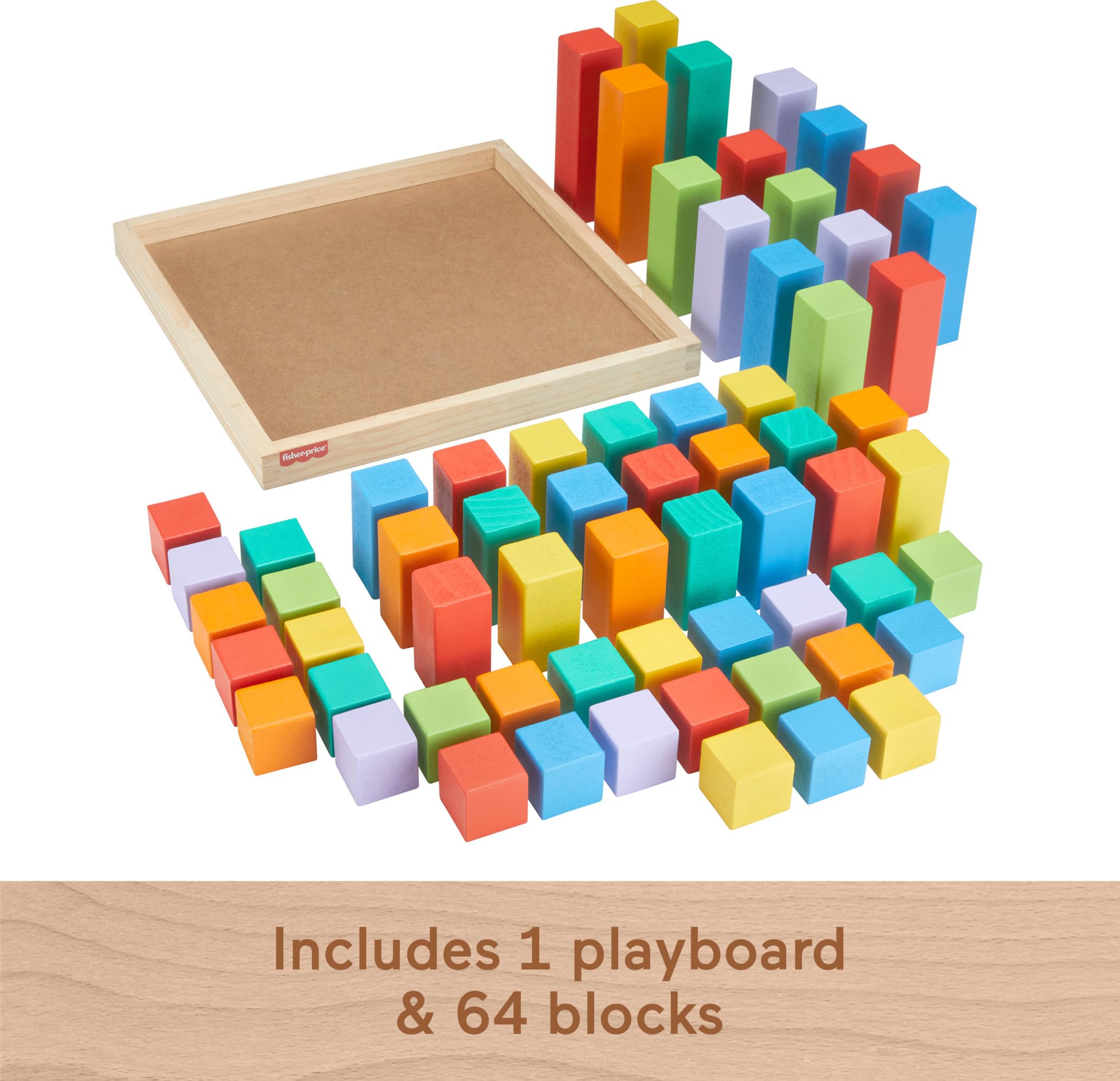 Fisher-Price - Price - Wood - Blocks Pyramid