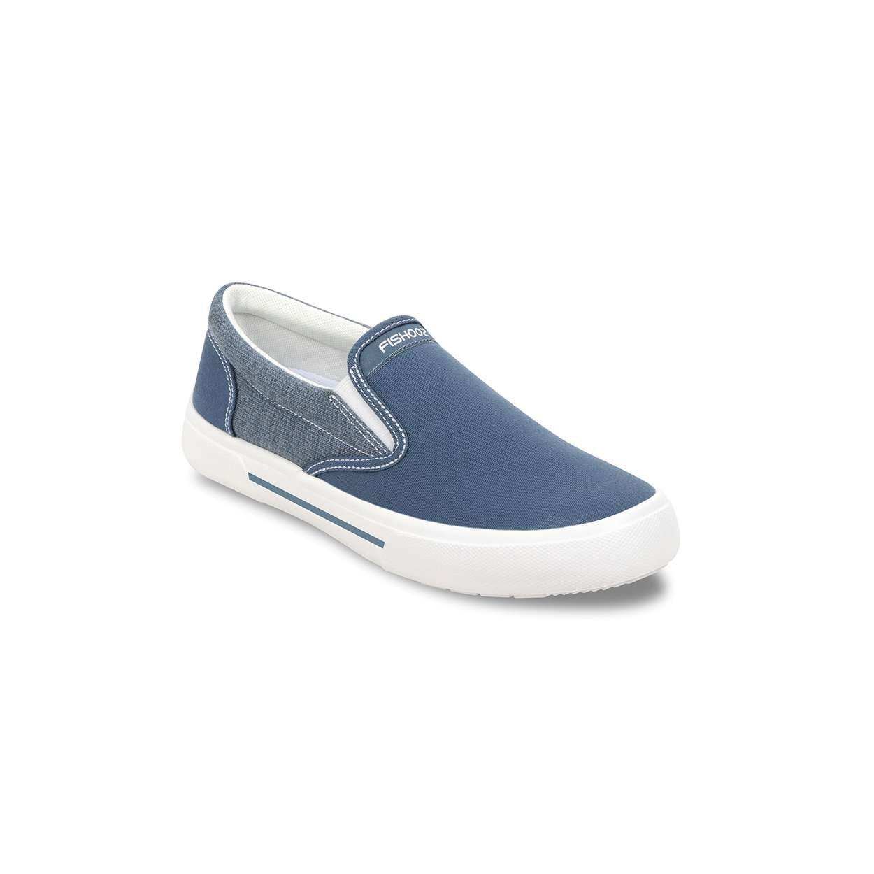 Fishooz Women's Sunbrella® Slip-On Denim/White