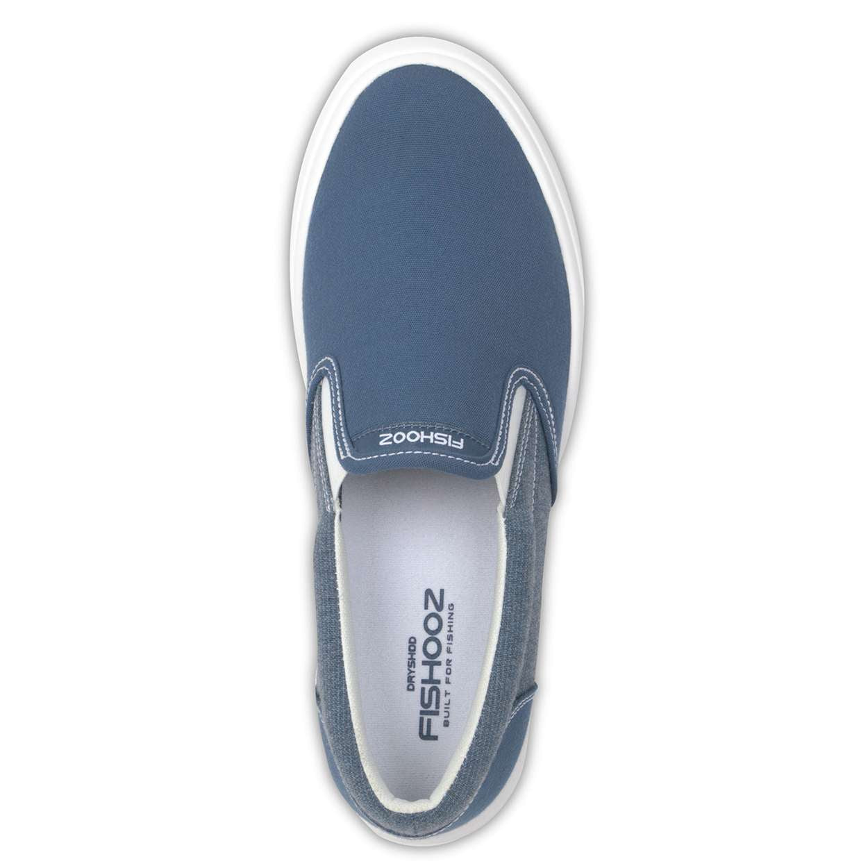 Fishooz Women's Sunbrella® Slip-On Denim/White