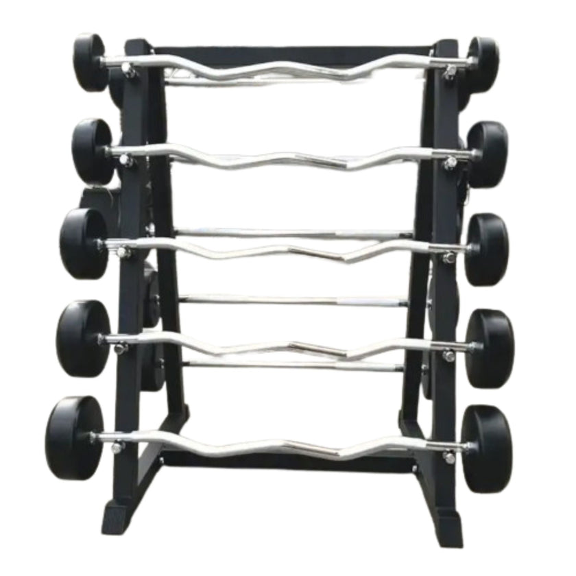 HAJEX Straight and EZ Curl Fixed Round Head Weight Barbell Sets - 20 to 150 LB