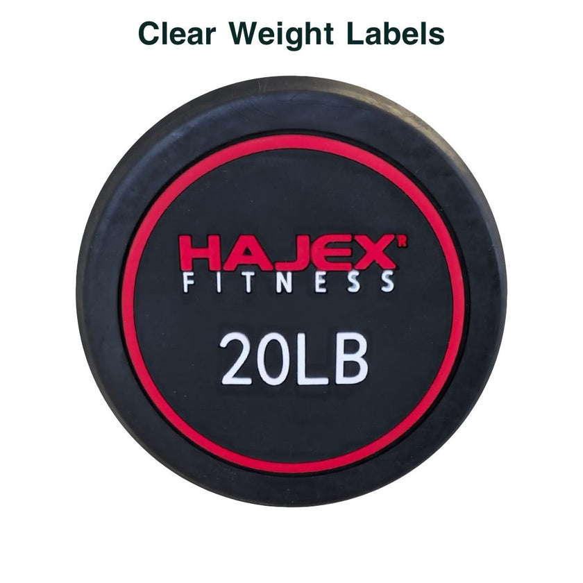 HAJEX Straight and EZ Curl Fixed Round Head Weight Barbell Sets - 20 to 150 LB