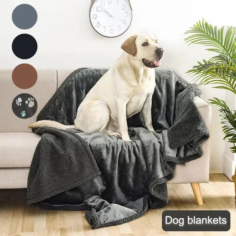 Sherpa Fleece Pet Blanket for Dogs & Cats – Grey, Black, Coffee, Beige | XS–XXL