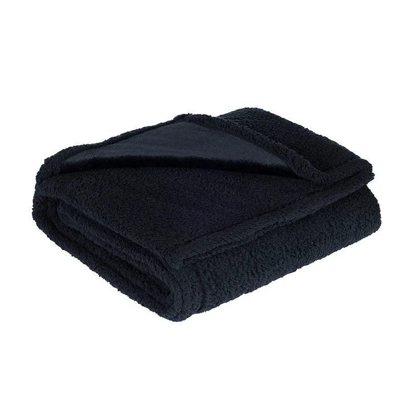 Sherpa Fleece Pet Blanket for Dogs & Cats – Grey, Black, Coffee, Beige | XS–XXL