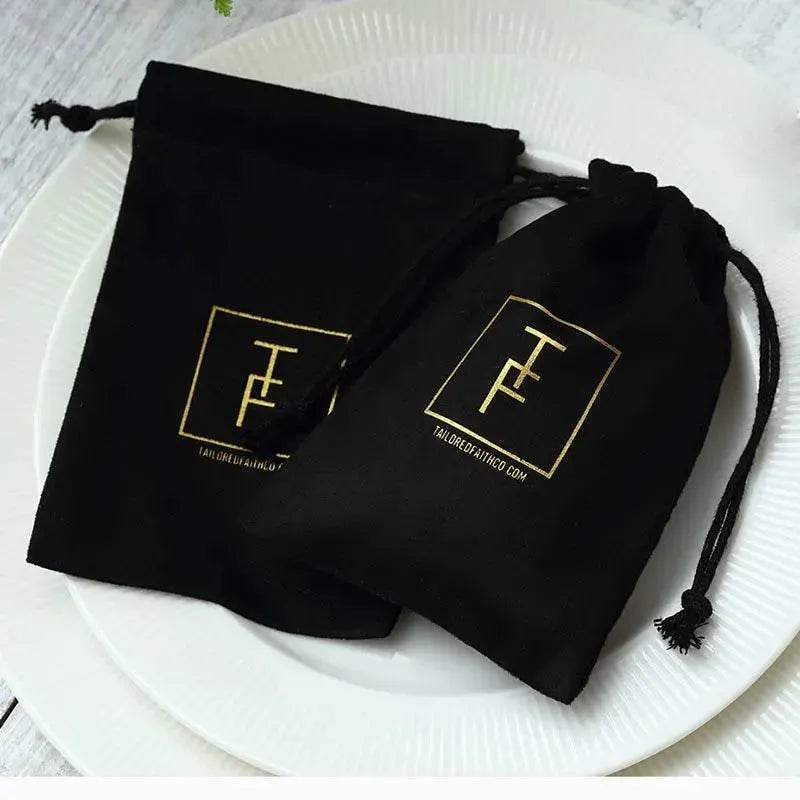 Flannel drawstring jewelry pouch Gift bag Drawstring Storage Pouch