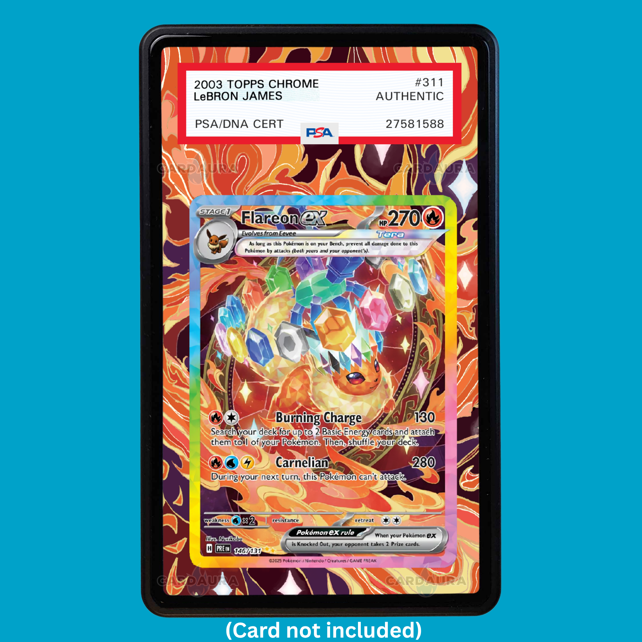 Flareon EX 146/131 Prismatic Evolutions (Graded) Display Case