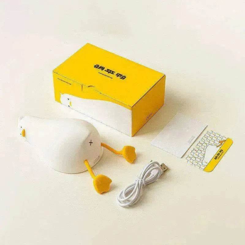 Flat Duck Silicone Night Light Children's Bedside Lamp