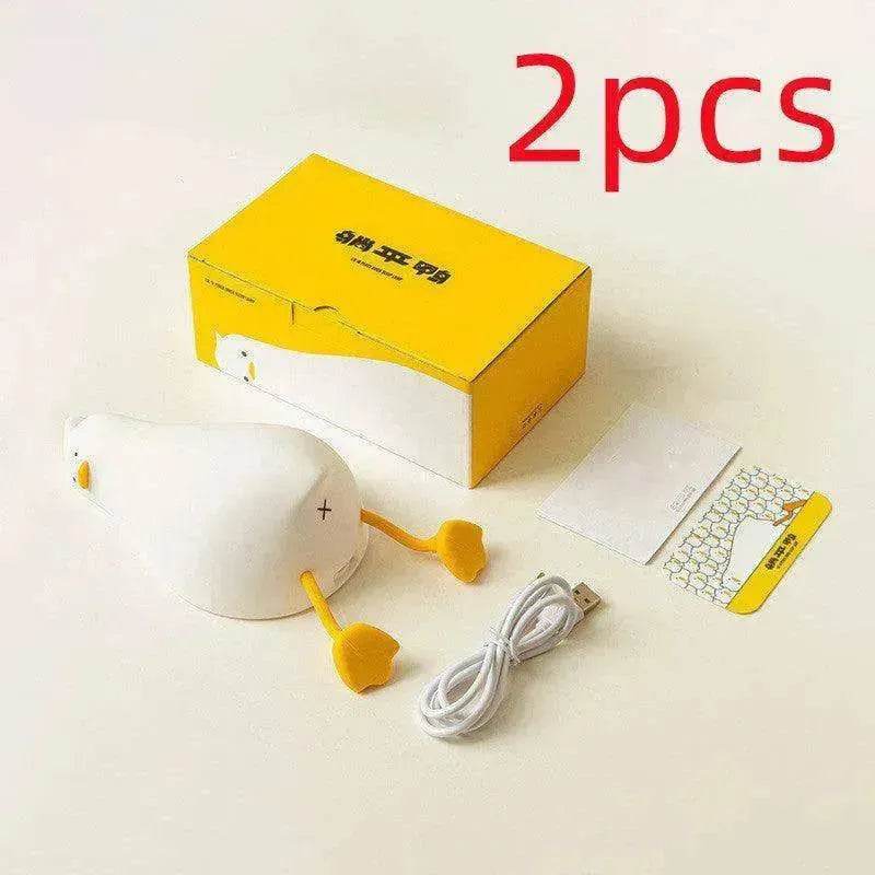 Flat Duck Silicone Night Light Children's Bedside Lamp