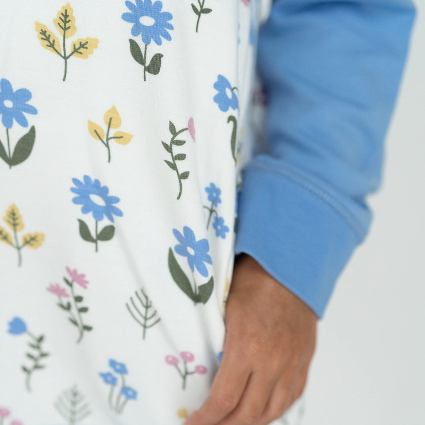 Bamboo Fleece Pullover Hoodie (Wildflower Print)
