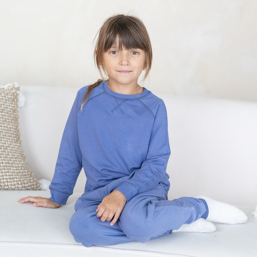 Sweat-shirt en polaire de bambou (Myrtille)