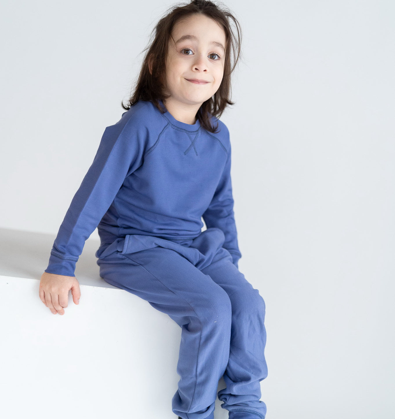 Sweat-shirt en polaire de bambou (Myrtille)