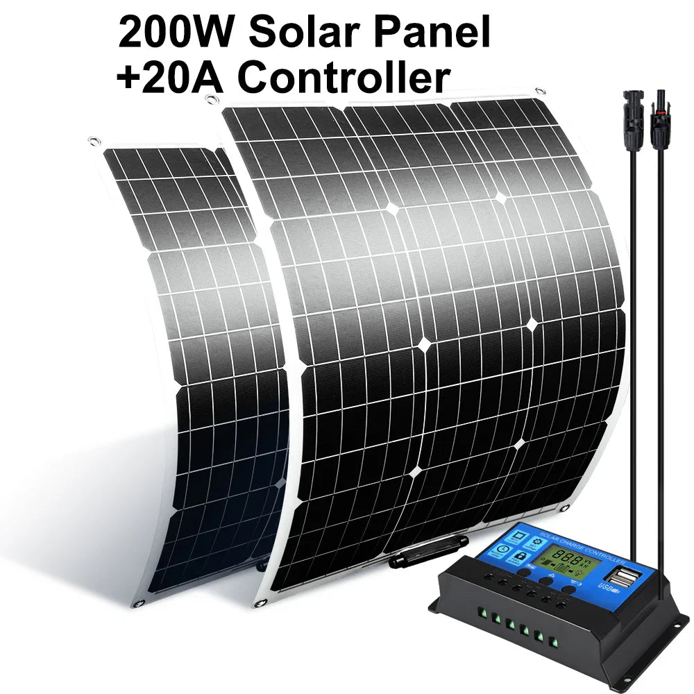Flexible Solar Panel 100-400W Pack Monocrystalline Waterproof