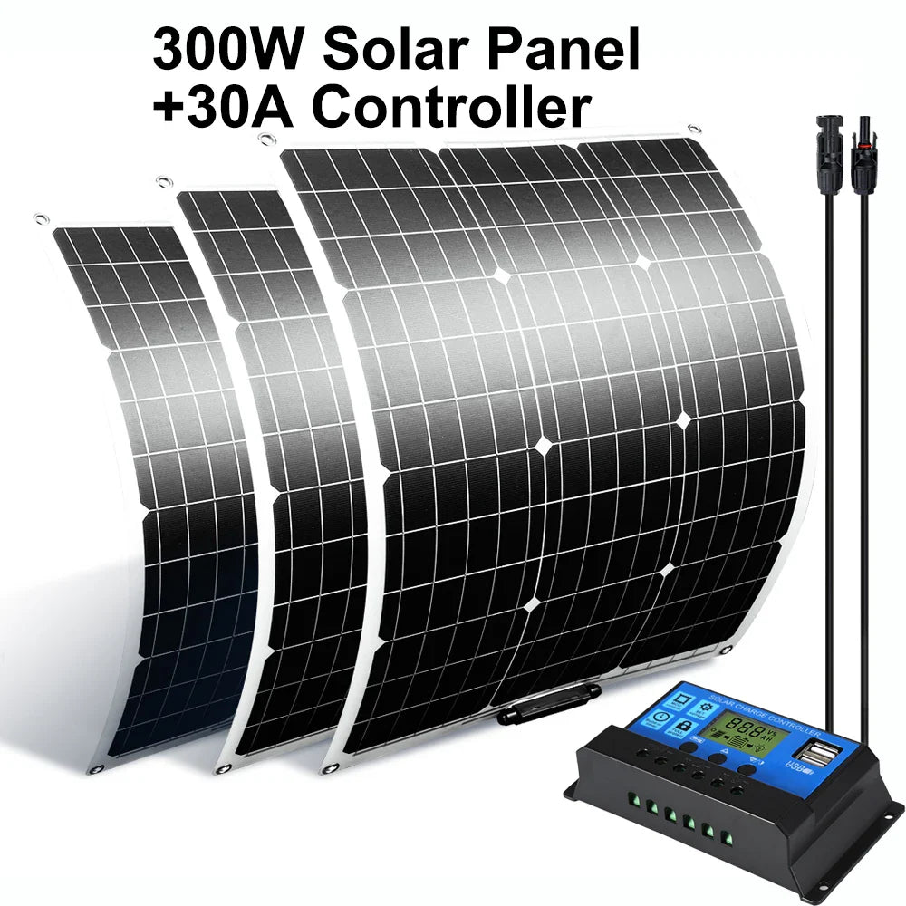 Flexible Solar Panel 100-400W Pack Monocrystalline Waterproof