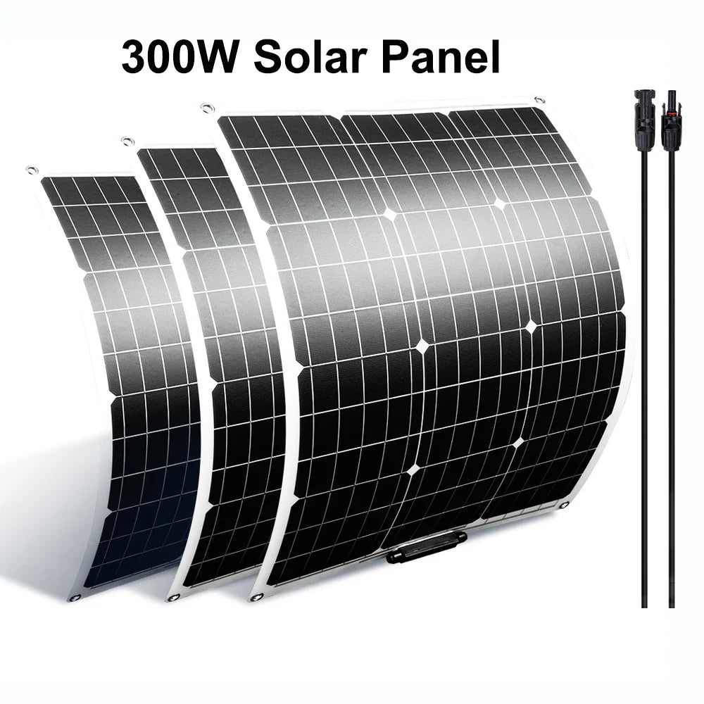 Flexible Solar Panel 100-400W Pack Monocrystalline Waterproof