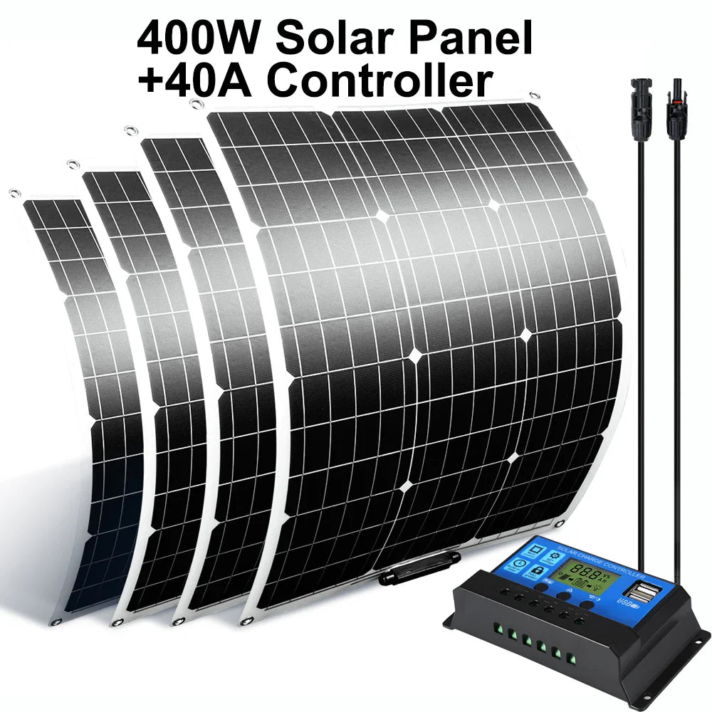 Flexible Solar Panel 100-400W Pack Monocrystalline Waterproof