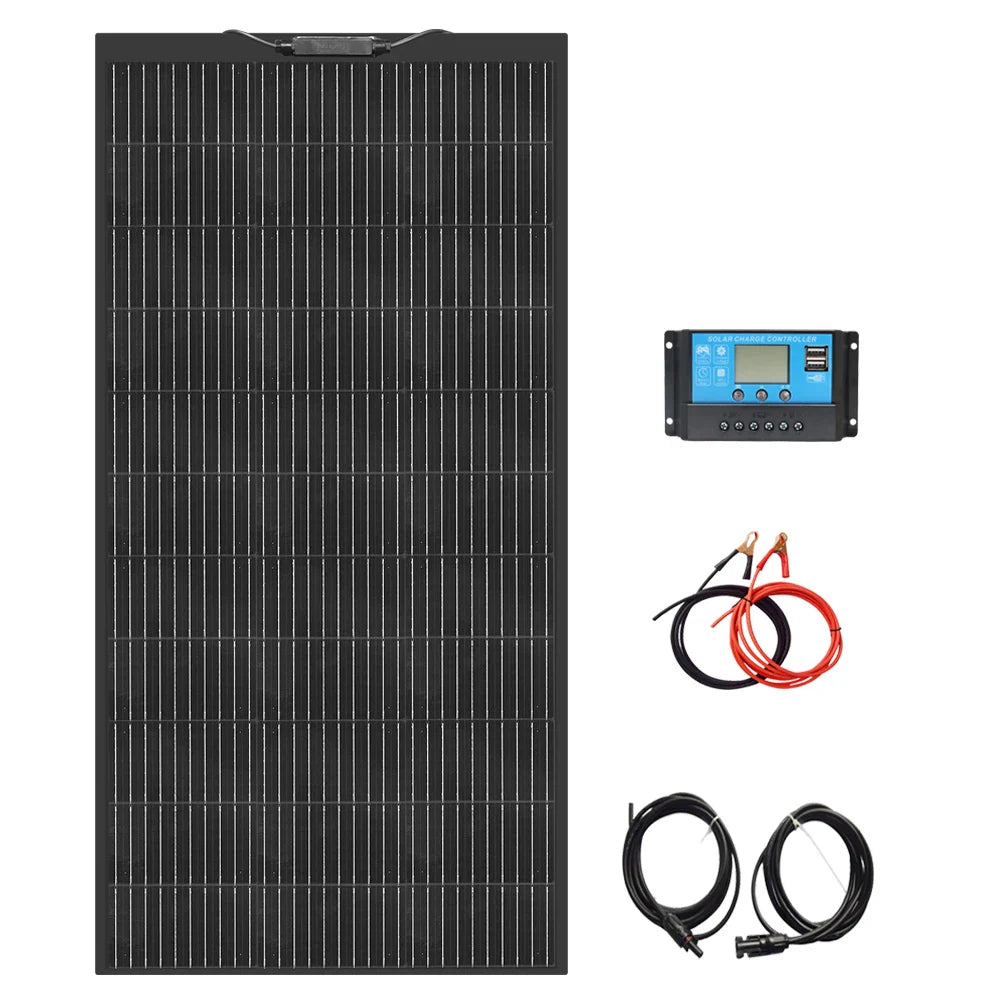 120/240W Flexible Solar Panel kit Photovoltaic Module Solar Power Charger 12v