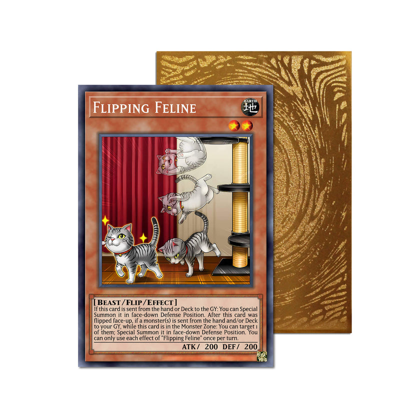 Carte Orica Métal Flipping Feline