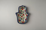 Handmade Ceramic Hamsa Palm-Shaped Dish – 7” Serving Plate