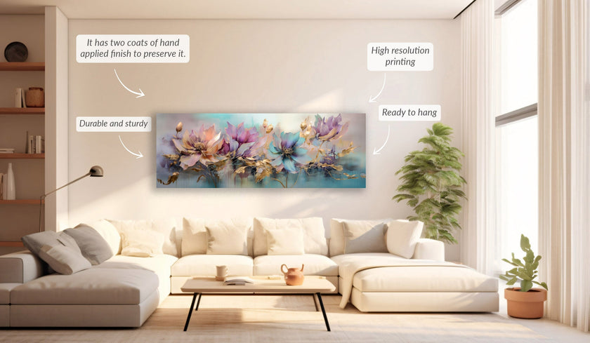 Art mural - Symphonie florale - Décoration murale