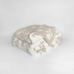 Flower Print Blushing Beige and White Extended Throw