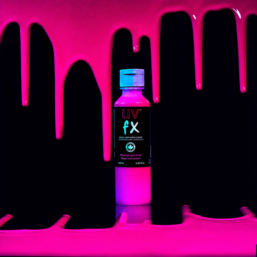 UVFX Black Light Poster Paint - Fluorescent Pink