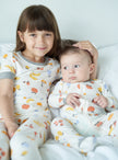 Bamboo Footies with Two Way Zipper (Fruit Salad Print)