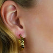 BARDELLO: AM to PM Twisted Textured Wavy Hoop Earrings