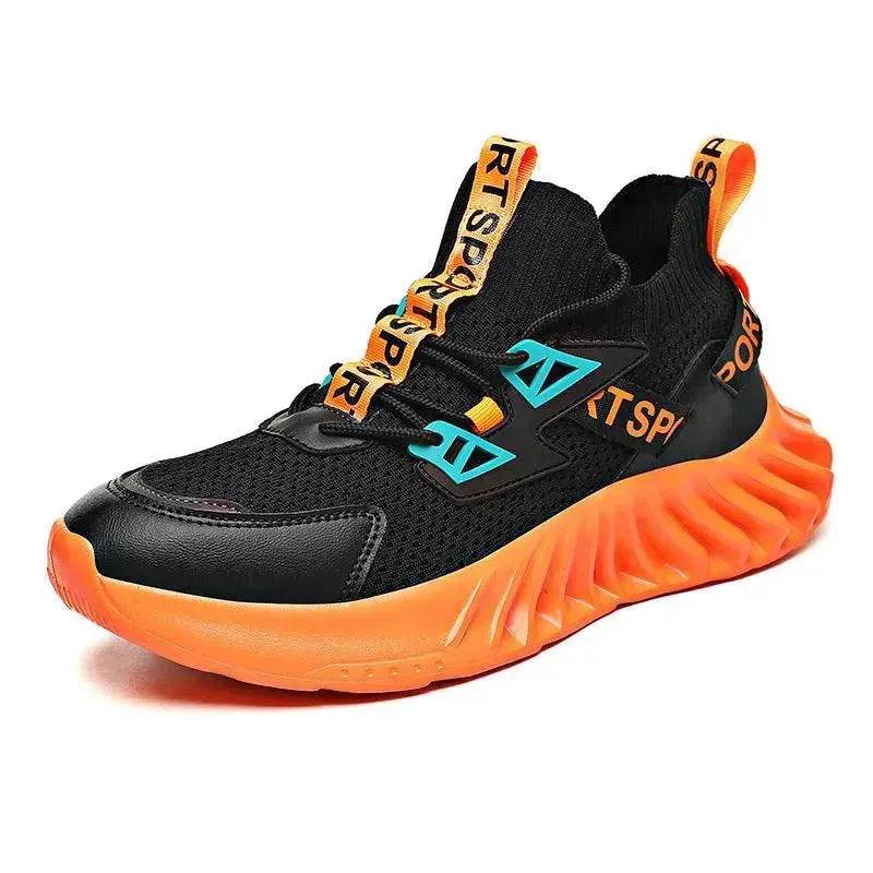 Foreign Trade Cross-Border 46 Large Size Men'S Shoes Summer Mesh Fly Woven Casual Sports Shoes Men'S Thick-Soled Ultra-Light Daddy Running Shoes