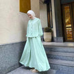 Foreign Trade Women's Clothing Arab  New Fashion Long Sleeve Skirt Suit Two piece set.