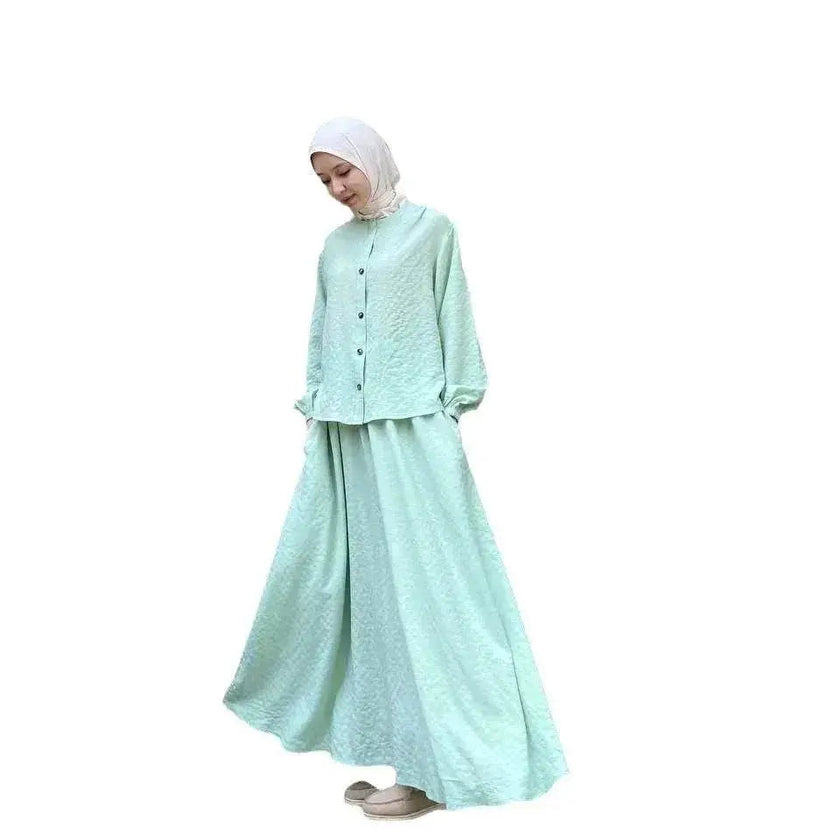 Foreign Trade Women's Clothing Arab  New Fashion Long Sleeve Skirt Suit Two piece set.