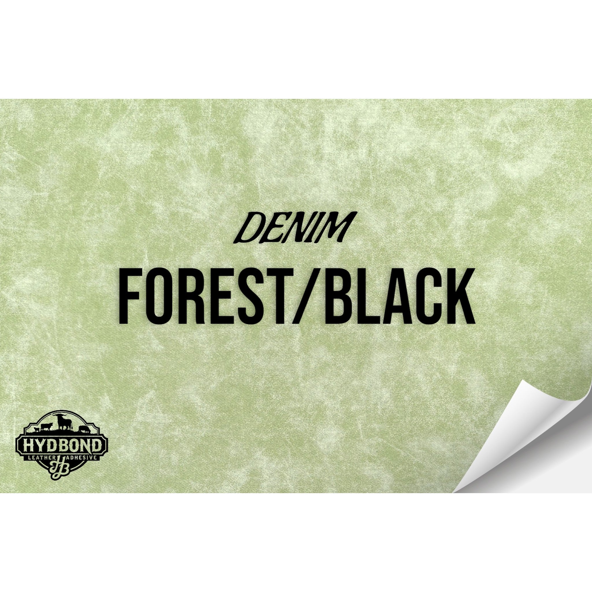 FOREST DENIM/BLACK WITH ADHESIVE HYDBOND LEATHERETTE SHEET (12