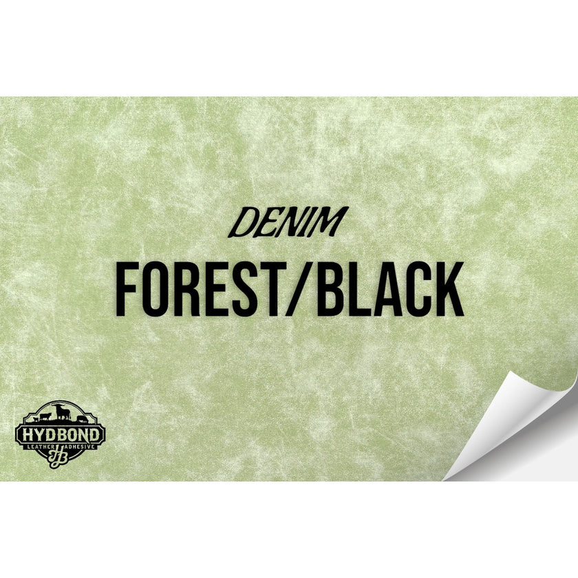 FOREST DENIM/BLACK WITH ADHESIVE HYDBOND LEATHERETTE SHEET (12