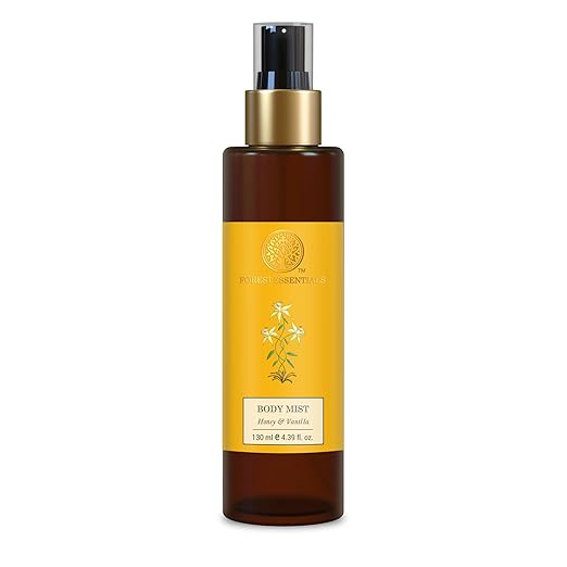 Brume corporelle parfumée Forest Essentials, miel et vanille | Spray parfumé infusé au jus d'aloès vera pour garder la peau parfumée et hydratée toute la journée.