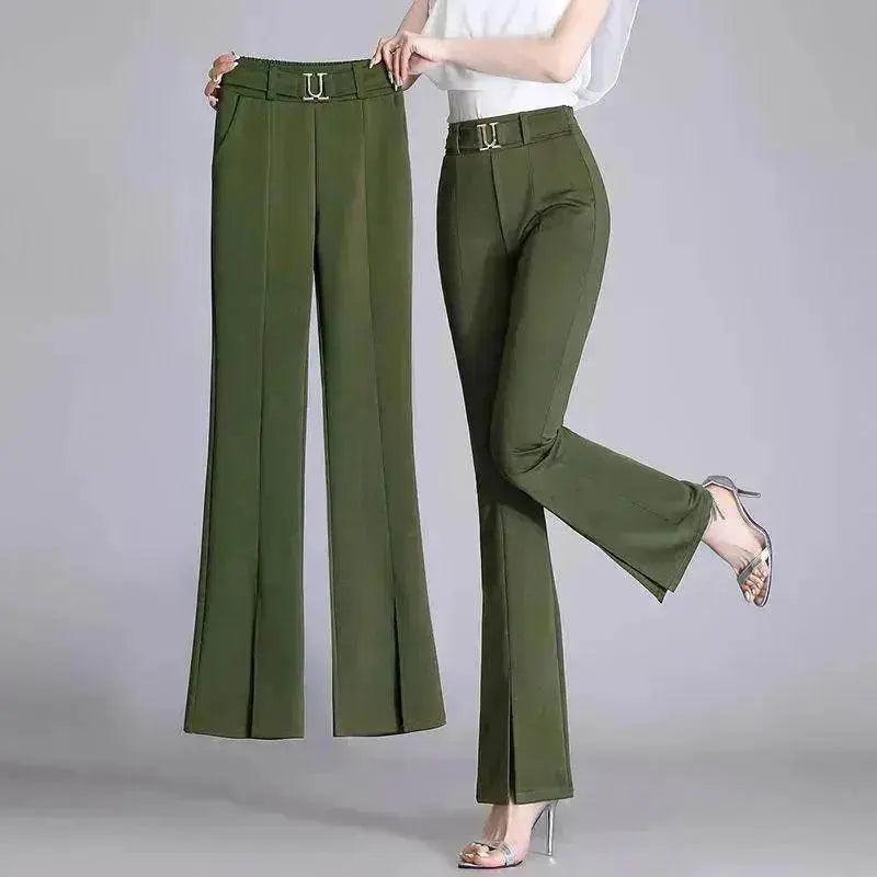 Formal Office Work High-Waisted Wide-Leg trouser Pants for Women