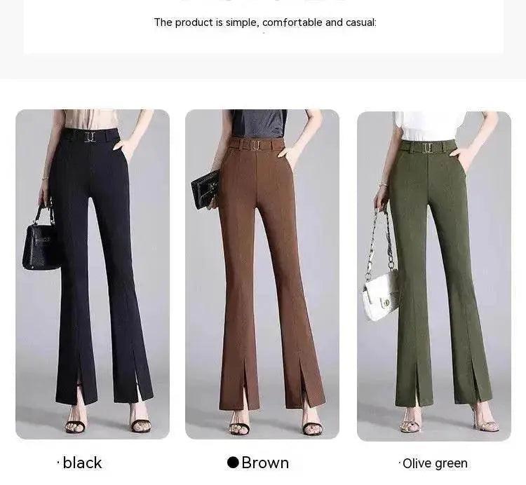 Formal Office Work High-Waisted Wide-Leg trouser Pants for Women
