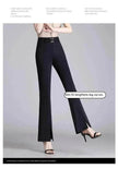 Formal Office Work High-Waisted Wide-Leg trouser Pants for Women