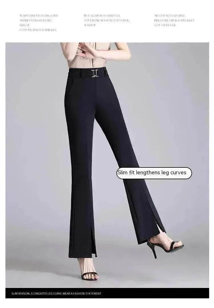 Formal Office Work High-Waisted Wide-Leg trouser Pants for Women