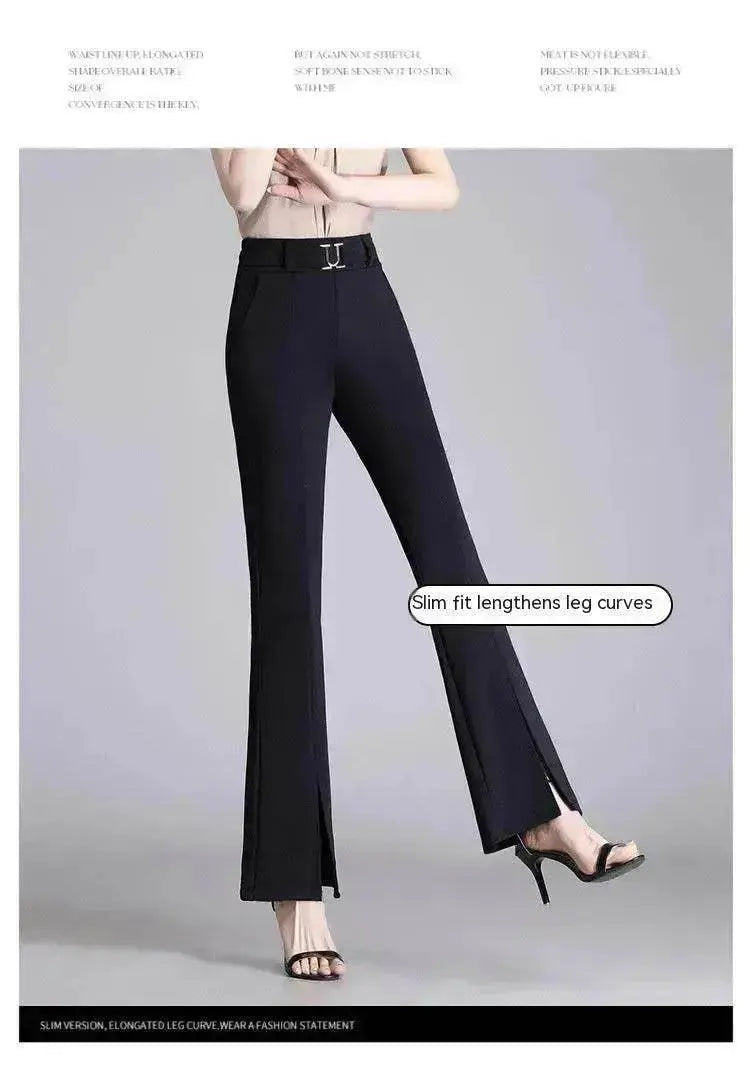 Formal Office Work High-Waisted Wide-Leg trouser Pants for Women