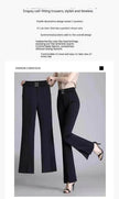 Formal Office Work High-Waisted Wide-Leg trouser Pants for Women