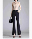 Formal Office Work High-Waisted Wide-Leg trouser Pants for Women