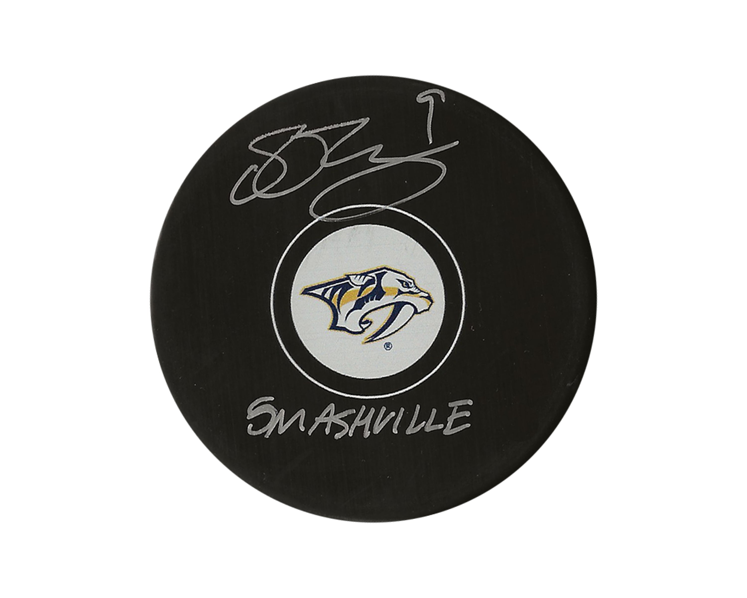 Filip Forsberg Autographed Nashville Predators Autograph Model Puck Inscribed 