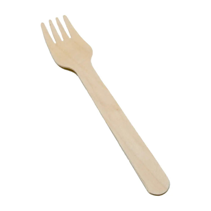 Fourchettes en bois avec manches renforcés – Lot de 100 unités