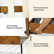 Frida Solid Wood Bed Frame