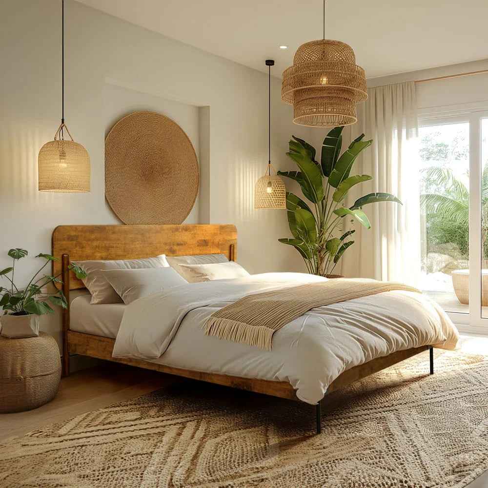 Frida Solid Wood Bed Frame
