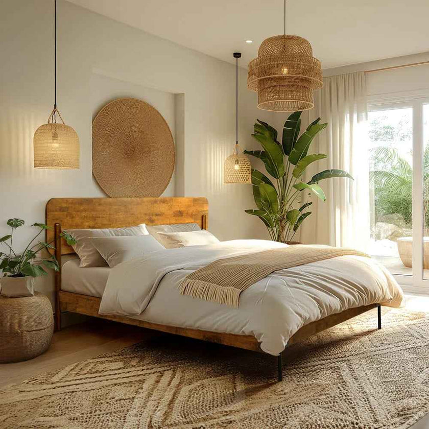 Frida Solid Wood Bed Frame