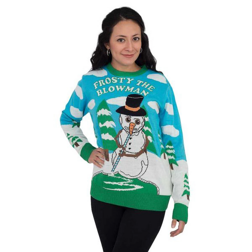 Pull en laine à l'effigie de Frosty le bonhomme de neige