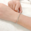 Full Diamond Crystal Bracelet Round Zircon - 2.5mm Single Row