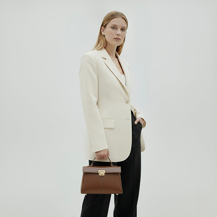 Lumis Leather Bag – Luxury Cowhide Leather Handbag for Timeless Elegance