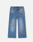 Wide Leg Stretch Jeans | Light Blue Denim | Deux Par Deux