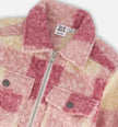 Zipped Plaid Overshirt | Off-White And Pink | Deux Par Deux