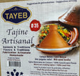 Tagine Clay Pot Natural with Metal Belt & wood hand 35 cm